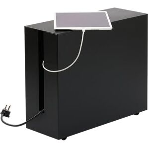 YAMAZAKI 5404 TOWER Scatola per cavi con rotelle, nero, acciaio, design minimalista, 15 x 40 x 34,5 cm (LxPxA) YAMAZAKI 5404 TOWER Scatola per cavi con rotelle, nero, acciaio, design minimalista, 15 x 40 x 34,5 cm (LxPxA)