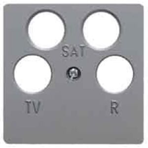 Hager – Piastra centrale tv-fm per 4594 B1/B7/K1 alluminio Hager – Piastra centrale tv-fm per 4594 B1/B7/K1 alluminio