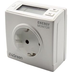 VEMER 4GREEN ENERGY MONITOR Contatore Energia Elettrica a Spina, Misuratore Consumo Elettrico con Presa Schuko, Ideale per Monitorare Consumo Elettrodomestici, Bianco VEMER 4GREEN ENERGY MONITOR Contatore Energia Elettrica a Spina, Misuratore Consumo Elettrico con Presa Schuko, Ideale per Monitorare Consumo Elettrodomestici, Bianco