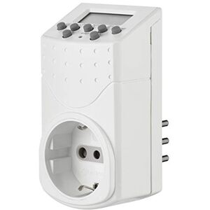 Timer digitale ELECTRALINE 58112 - 20 programmi, spina italiana, bianco Timer digitale ELECTRALINE 58112 - 20 programmi, spina italiana, bianco