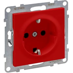 Legrand , SEANO Presa con contatto di protezione elevata, presa di giunzione, morsetti a innesto, 16 A, 250 V, colore: Rosso Legrand , SEANO Presa con contatto di protezione elevata, presa di giunzione, morsetti a innesto, 16 A, 250 V, colore: Rosso