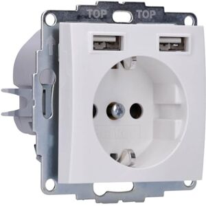Berker Presa Schuko/USB, S.1, bianco polare gl Berker Presa Schuko/USB, S.1, bianco polare gl