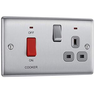 Interruttore Bipolare 45A British General Nexus Metal - Acciaio Spazzolato - Switch Interruttore Bipolare 45A British General Nexus Metal - Acciaio Spazzolato - Switch