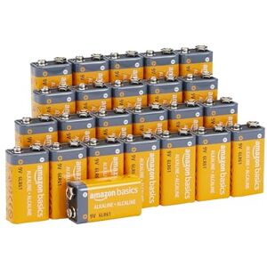 Amazon Basics , 24 batterie alcaline, 9 V/6LR61, durata di 5 anni, per rilevatori di fumo/CO, elettronica e audio Amazon Basics , 24 batterie alcaline, 9 V/6LR61, durata di 5 anni, per rilevatori di fumo/CO, elettronica e audio