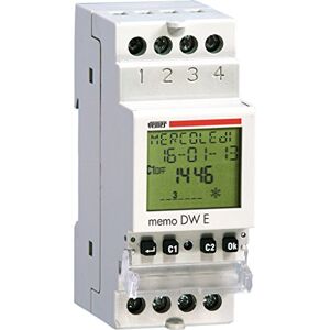 VEMER Interruttore Orario Digitale Memo DW, 12 V, Grigio Chiaro VEMER Interruttore Orario Digitale Memo DW, 12 V, Grigio Chiaro