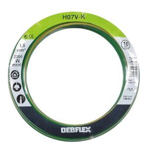 DEBFLEX Bobina HO7V-K 1,5, 10 m, colore: Giallo/Verde DEBFLEX Bobina HO7V-K 1,5, 10 m, colore: Giallo/Verde