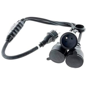 Zenitech Inotech HO7RN-F Estensione a tripla testa per cantieri 16A 3G1,5mm², 80cm, nero (Standard NF-C 61-314) Zenitech Inotech HO7RN-F Estensione a tripla testa per cantieri 16A 3G1,5mm², 80cm, nero (Standard NF-C 61-314)