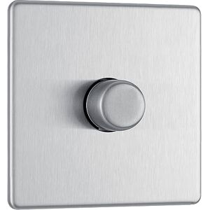 British General BG Electrical FBS81P-01 Piastra piatta senza viti 400W 1 modulo 2 vie - Interruttore dimmer push British General BG Electrical FBS81P-01 Piastra piatta senza viti 400W 1 modulo 2 vie - Interruttore dimmer push