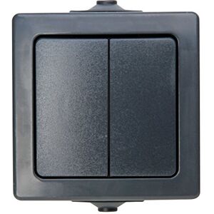 Kopp Nautic Interruttore di serie per ambienti umidi, 250 V (10 A), IP44, colore: Antracite Kopp Nautic Interruttore di serie per ambienti umidi, 250 V (10 A), IP44, colore: Antracite