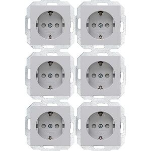 Kopp Athenis Presa da incasso - RA KV, Grigia, Set da 6 - Presa elettrica Kopp Athenis Presa da incasso - RA KV, Grigia, Set da 6 - Presa elettrica