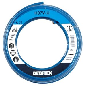 DEBFLEX Cavo HO7V-U 2,5 matassa da 5 m, colore: Blu DEBFLEX Cavo HO7V-U 2,5 matassa da 5 m, colore: Blu