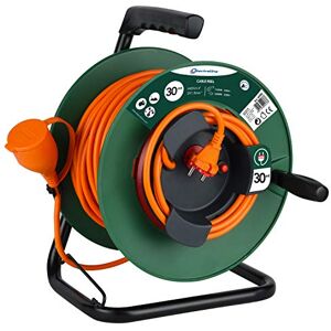 Electraline Prolunga Giardino con Avvolgicavo, 30 mt Spina e Presa Europea 2 Poli, per Elettrodomestici da Giardinaggio, Sezione Cavo 2x1,5 mm² Electraline Prolunga Giardino con Avvolgicavo, 30 mt Spina e Presa Europea 2 Poli, per Elettrodomestici da Giardinaggio, Sezione Cavo 2x1,5 mm²