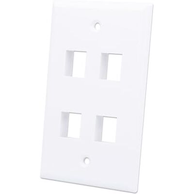 Techly Professional 620287 Placca Porta Frutti 4 Posti MOD.503 Bianco Bianco Techly Professional 620287 Placca Porta Frutti 4 Posti MOD.503 Bianco Bianco