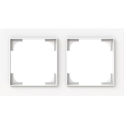 Busch-Jaeger 2CKA001754A4846 Cornice di copertura a 2 ingressi, colore: bianco opaco Busch-Jaeger 2CKA001754A4846 Cornice di copertura a 2 ingressi, colore: bianco opaco