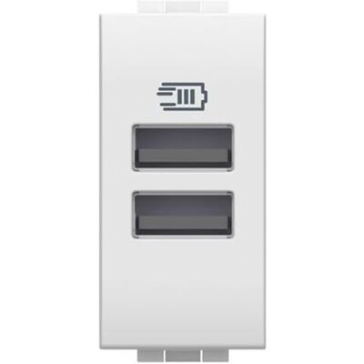 Modulo Caricatore USB Doppio Bticino N4191aa - Livinglight Modulo Caricatore USB Doppio Bticino N4191aa - Livinglight