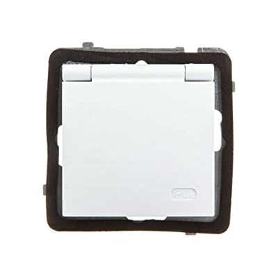 Ospel Presa di corrente IP44, 16 A, 71 mm, 41 mm, 71 mm, colore: Bianco Ospel Presa di corrente IP44, 16 A, 71 mm, 41 mm, 71 mm, colore: Bianco