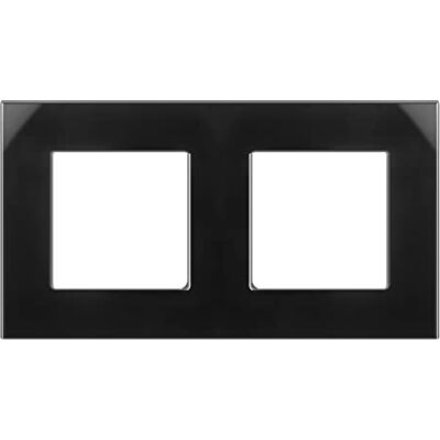 Maclean MCE729B - Cornice in vetro per presa a parete - Nero Maclean MCE729B - Cornice in vetro per presa a parete - Nero