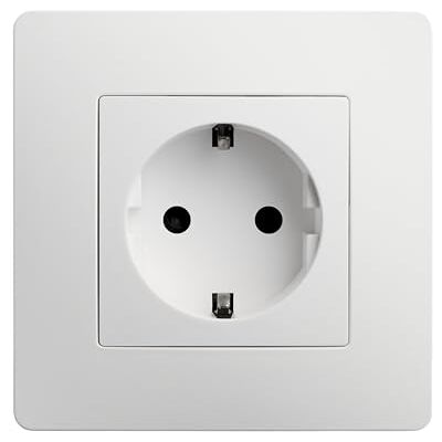 DEBFLEX Caly Presa elettrica 2P+T Schuko Presa a muro tipo F Plastica + Supporto in metallo Installazione a incasso Bianco 74,5 x 74,5 x 39,5 mm DEBFLEX Caly Presa elettrica 2P+T Schuko Presa a muro tipo F Plastica + Supporto in metallo Installazione a incasso Bianco 74,5 x 74,5 x 39,5 mm