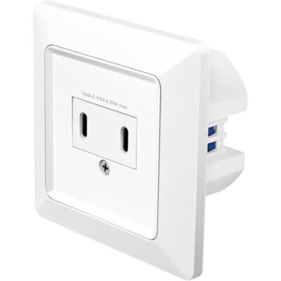 Logilink PA0332 Presa da incasso con 2 X USB-C (25 W/15 W), PD (PowerDelivery 3.0), classe di protezione IP20 Logilink PA0332 Presa da incasso con 2 X USB-C (25 W/15 W), PD (PowerDelivery 3.0), classe di protezione IP20