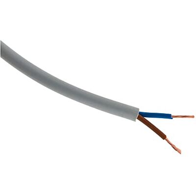 Zenitech Cavo di Alimentazione Elettrica H05VV-F 2x1,5mm² Ideale per Apparecchi Elettrici e Utensili Elettrici Uso Interno Resistente all'Abrasione Grigio 25m Zenitech Cavo di Alimentazione Elettrica H05VV-F 2x1,5mm² Ideale per Apparecchi Elettrici e Utensili Elettrici Uso Interno Resistente all'Abrasione Grigio 25m
