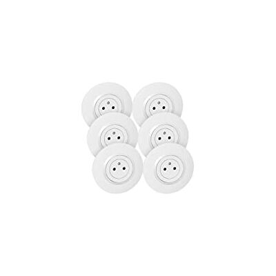 Legrand Dooxie set di 6 prese di corrente superficie con terra bianca completa deco Legrand Dooxie set di 6 prese di corrente superficie con terra bianca completa deco