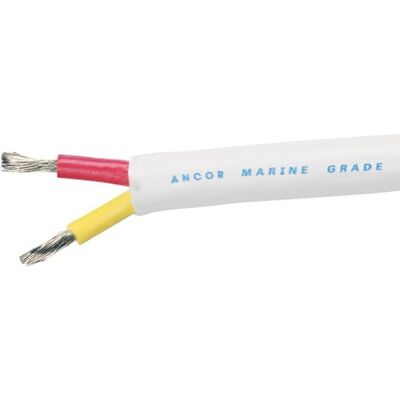 Ancor Safety Duplex Cable 16/2AWG (2X1MM²) White, Round 100FT Ancor Safety Duplex Cable 16/2AWG (2X1MM²) White, Round 100FT