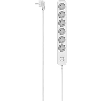 Hama Ciabatta elettrica con interruttore, 6 prese, 1,4 m (ciabatta di protezione da sovratensione, 6 prese, presa multipla, con protezione da contatto, LED, 45°) bianco Hama Ciabatta elettrica con interruttore, 6 prese, 1,4 m (ciabatta di protezione da sovratensione, 6 prese, presa multipla, con protezione da contatto, LED, 45°) bianco