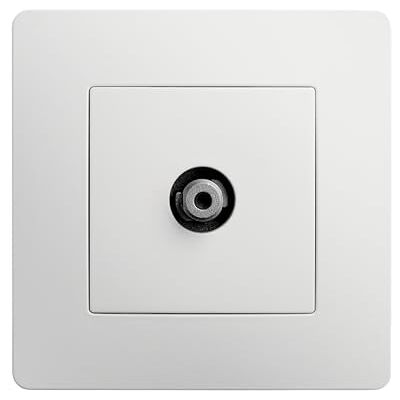DEBFLEX Caly Presa tipo F 2400 MHz Presa coassiale per connessione antenna o parabola ABS Installazione a incasso Bianco 85 x 85 x 35 mm DEBFLEX Caly Presa tipo F 2400 MHz Presa coassiale per connessione antenna o parabola ABS Installazione a incasso Bianco 85 x 85 x 35 mm