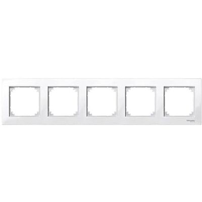 Schneider Elec ppm – PME 51 00 – Cornice 5 moduli Elegance Bianco Attivo Schneider Elec ppm – PME 51 00 – Cornice 5 moduli Elegance Bianco Attivo