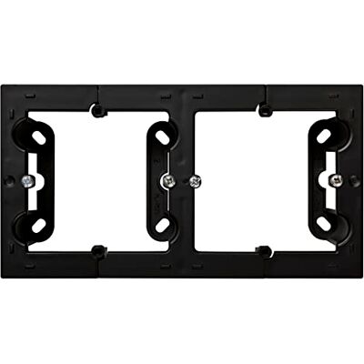 Simon Scatola a doppia superficie, base presa da incasso, serie 10, adatta per interni (IP20), facile da installare, due elementi, colore nero Simon Scatola a doppia superficie, base presa da incasso, serie 10, adatta per interni (IP20), facile da installare, due elementi, colore nero