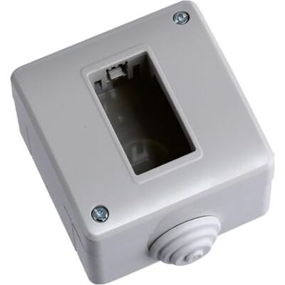 Electron Scatola a montaggio esterno, 1 Modulo/posto, Compatibile con BTicino Matix, IP40 per interno, Grigio, Custodia, Contenitore da parete porta frutti, per interruttori/prese, con passacavi Electron Scatola a montaggio esterno, 1 Modulo/posto, Compatibile con BTicino Matix, IP40 per interno, Grigio, Custodia, Contenitore da parete porta frutti, per interruttori/prese, con passacavi