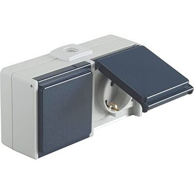 Opus - Aqua - 2-gang esterno - IP54 - scatola elettrica esterna Opus - Aqua - 2-gang esterno - IP54 - scatola elettrica esterna