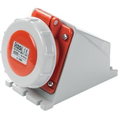 ROSI Presa industriale da parete, 380V 400V 415V, 4 poli 3P+T, 16A, IP67 1002555 ROSI Presa industriale da parete, 380V 400V 415V, 4 poli 3P+T, 16A, IP67 1002555