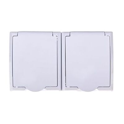 Ospel Presa di corrente IP44, 16A, 1 pezzo, colore: Bianco Ospel Presa di corrente IP44, 16A, 1 pezzo, colore: Bianco