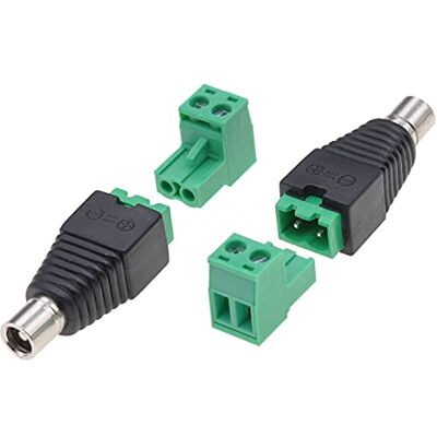 Techly 363418 Adattatore Connettore Plug DC 2.5x5.5 mm Femmina Terminal Block 2 Pin Nero/Verde Techly 363418 Adattatore Connettore Plug DC 2.5x5.5 mm Femmina Terminal Block 2 Pin Nero/Verde