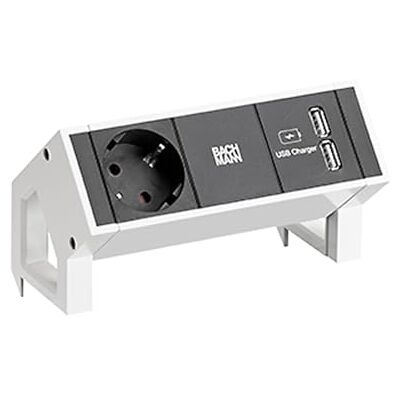 Bachmann DESK2 Caricatore USB CEE7/3, corrente 0,2 m, GST18 RAL9010 Bachmann DESK2 Caricatore USB CEE7/3, corrente 0,2 m, GST18 RAL9010
