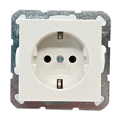GIRA SCHUKO Sistema 55, colore: Bianco puro GIRA SCHUKO Sistema 55, colore: Bianco puro