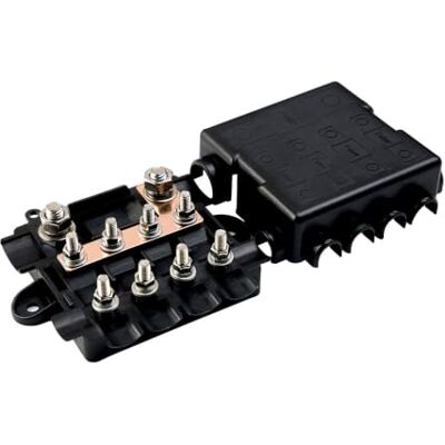 Offgridtec Portafusibili Per Fusibili 1X Mega + 4X Midi, Inclusa Barra Collettrice, Custodia In Poliammide Con Coperchio, Robusto Fusibile Di Distribuzione Dell'Energia Per Circuiti Alti E Medi Offgridtec Portafusibili Per Fusibili 1X Mega + 4X Midi, Inclusa Barra Collettrice, Custodia In Poliammide Con Coperchio, Robusto Fusibile Di Distribuzione Dell'Energia Per Circuiti Alti E Medi