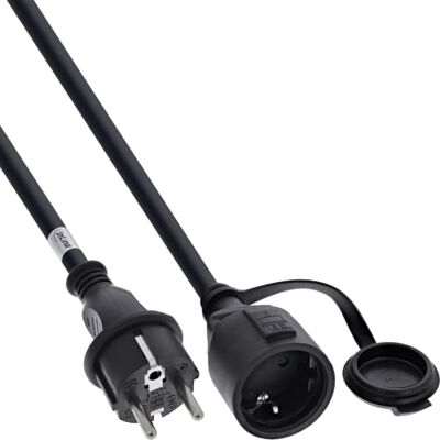 InLine Prolunga con contatto di protezione, per esterni, IP44, 15 m, cavo Resistente agli spruzzi d'acqua secondo IP44, rivestimento in gomma flessibile, protezione da contatto, fino a 16 A e 3500 W InLine Prolunga con contatto di protezione, per esterni, IP44, 15 m, cavo Resistente agli spruzzi d'acqua secondo IP44, rivestimento in gomma flessibile, protezione da contatto, fino a 16 A e 3500 W