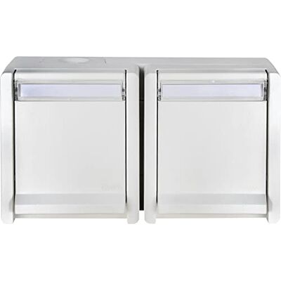 Opus ® RESIST, presa con contatto di protezione, 2 prese, orizzontale, colore bianco puro Opus ® RESIST, presa con contatto di protezione, 2 prese, orizzontale, colore bianco puro