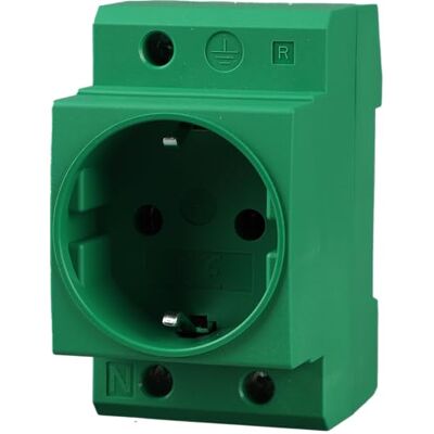 Offgridtec Presa Schuko per guida DIN 16A 230V 2P+E – Presa da incasso per quadri elettrici e contatori, con contatto di protezione per montaggio su guida DIN 35 mm (4 pezzi, Verde) Offgridtec Presa Schuko per guida DIN 16A 230V 2P+E – Presa da incasso per quadri elettrici e contatori, con contatto di protezione per montaggio su guida DIN 35 mm (4 pezzi, Verde)