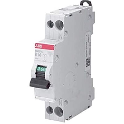 ABB Interruttore 1P+N 6kA 10kA 16A - Componente Elettrico ABB Interruttore 1P+N 6kA 10kA 16A - Componente Elettrico