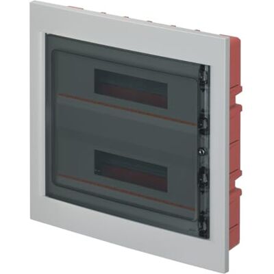 ELETTROCANALI Centralino ad incasso, 36 (2x18) moduli, grigio, IP40, sportello in policarbonato fume' EC63036 ELETTROCANALI Centralino ad incasso, 36 (2x18) moduli, grigio, IP40, sportello in policarbonato fume' EC63036