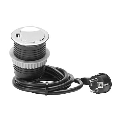 Unitec - Presa da Incasso Schuko + USB - Coperchio in Acciaio - Presa di Corrente Unitec - Presa da Incasso Schuko + USB - Coperchio in Acciaio - Presa di Corrente