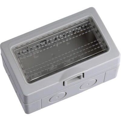 Electron Scatola a montaggio esterno con sportello, 4 Modulo/posto, Compatibile con BTicino Matix, IP55 per esterno, Grigio, Custodia, Contenitore da parete porta frutti, per interruttori/prese, idrobox Electron Scatola a montaggio esterno con sportello, 4 Modulo/posto, Compatibile con BTicino Matix, IP55 per esterno, Grigio, Custodia, Contenitore da parete porta frutti, per interruttori/prese, idrobox