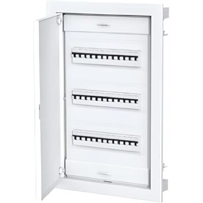 ELETTROCANALI Centralino ad incasso con porta metallica, per cartongesso, 36+6 (3x12) moduli, bianco, IP40 EC63636 ELETTROCANALI Centralino ad incasso con porta metallica, per cartongesso, 36+6 (3x12) moduli, bianco, IP40 EC63636