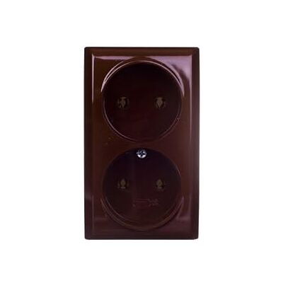 Ospel bis 5907577443887 Doppia presa b/u, colore: Marrone Ospel bis 5907577443887 Doppia presa b/u, colore: Marrone