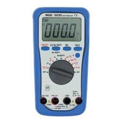 ELCART Multimetro digitale 3 3/4 digit ICE 5030 Funzioni: tensione DC, tensione AC, corrente DC, corrente AC, resistenza, capacita', frequenza, temperatura, test di continuita' ELCART Multimetro digitale 3 3/4 digit ICE 5030 Funzioni: tensione DC, tensione AC, corrente DC, corrente AC, resistenza, capacita', frequenza, temperatura, test di continuita'