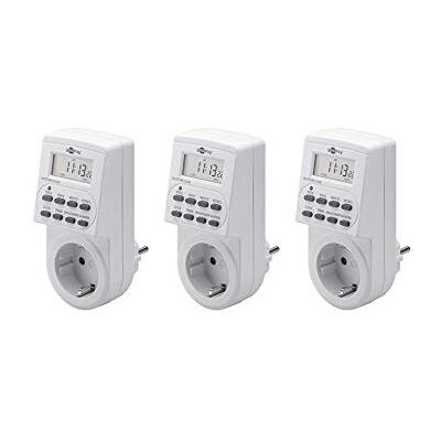 goobay Timer digitale per interni Silenzioso Programmabile 10 programmi di commutazione Batteria di riserva per 4 giorni Set di 3 Versione Tedesca goobay Timer digitale per interni Silenzioso Programmabile 10 programmi di commutazione Batteria di riserva per 4 giorni Set di 3 Versione Tedesca