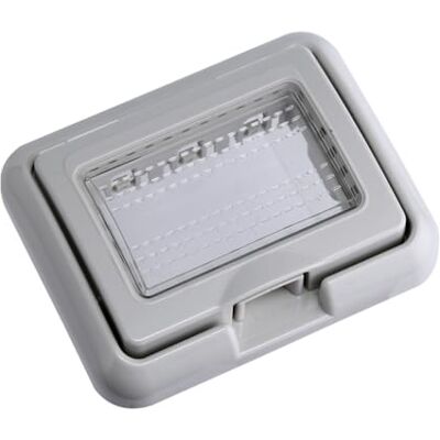Electron Placca con coperchio trasparente, Compatibile con BTicino Matix, 3 moduli/posti, grigio, idrobox, supporto da esterno, IP55, impermeabile, stagno, per scatola/cassetta 503 Electron Placca con coperchio trasparente, Compatibile con BTicino Matix, 3 moduli/posti, grigio, idrobox, supporto da esterno, IP55, impermeabile, stagno, per scatola/cassetta 503